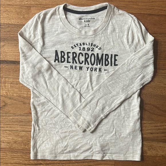 Abercrombie Kids Cream Long Sleeve Tee - Picture 1 of 3